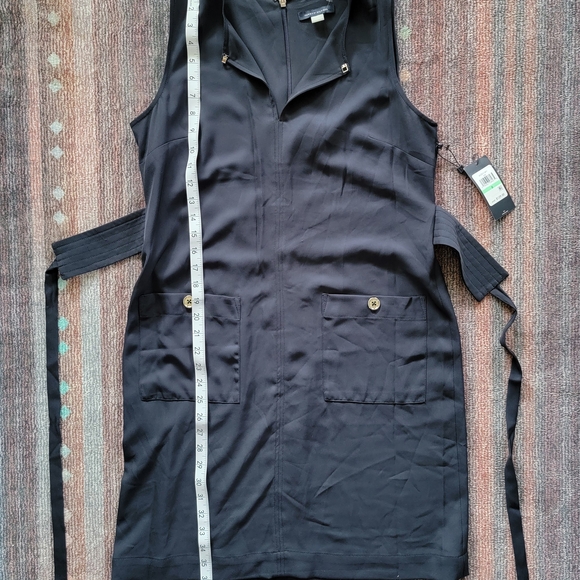 Tommy Hilfiger Sleeveless Black Utility Dress with Front Pockets Size 8 - Picture 3 of 10